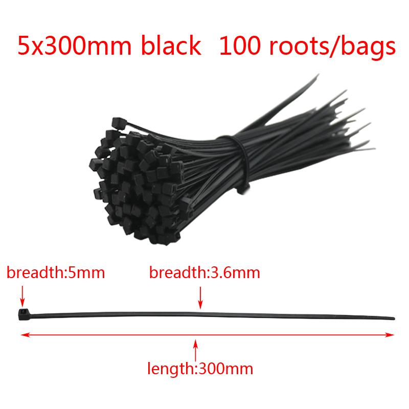 Self-locking plastic nylon tie 100 PCS black 5X300cable tie fastening ring3X200 cable tie zip wraps strap nylon cable tie set
Self-locking plastic nylon tie 100 PCS black 5X300cable tie fastening ring3X200 cable tie zip wraps strap nylon cable tie set