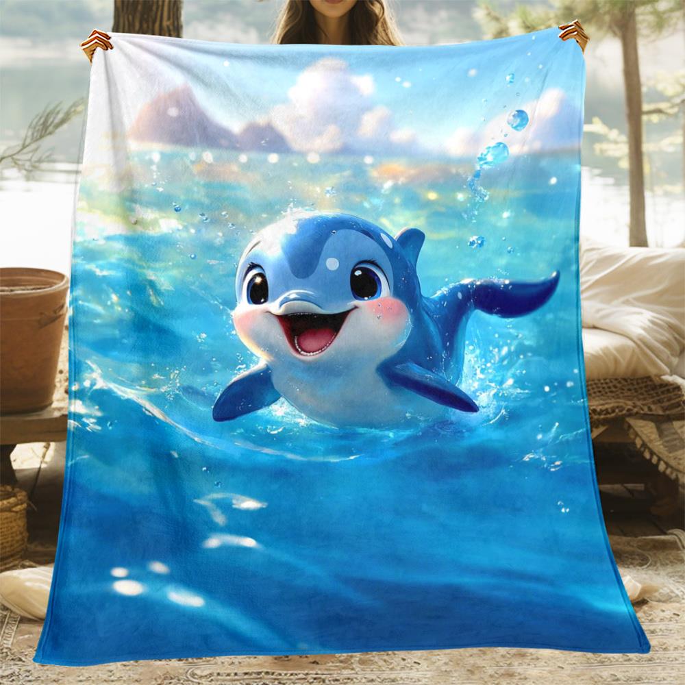 Cute cartoon dolphin pattern Flannel printed blanket suitable for all seasons suitable for living room office sofa and travel 75x100cm (30x40inch)
Cute cartoon dolphin pattern Flannel printed blanket suitable for all seasons suitable for living room office sofa and travel 75x100cm (30x40inch)
