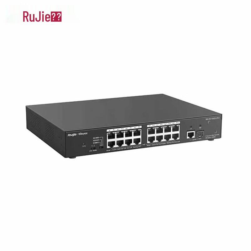 Ruijie RG-ES118GS-LP-E 16-Port Gigabit Unmanaged PoE Switch
Ruijie RG-ES118GS-LP-E 16-Port Gigabit Unmanaged PoE Switch