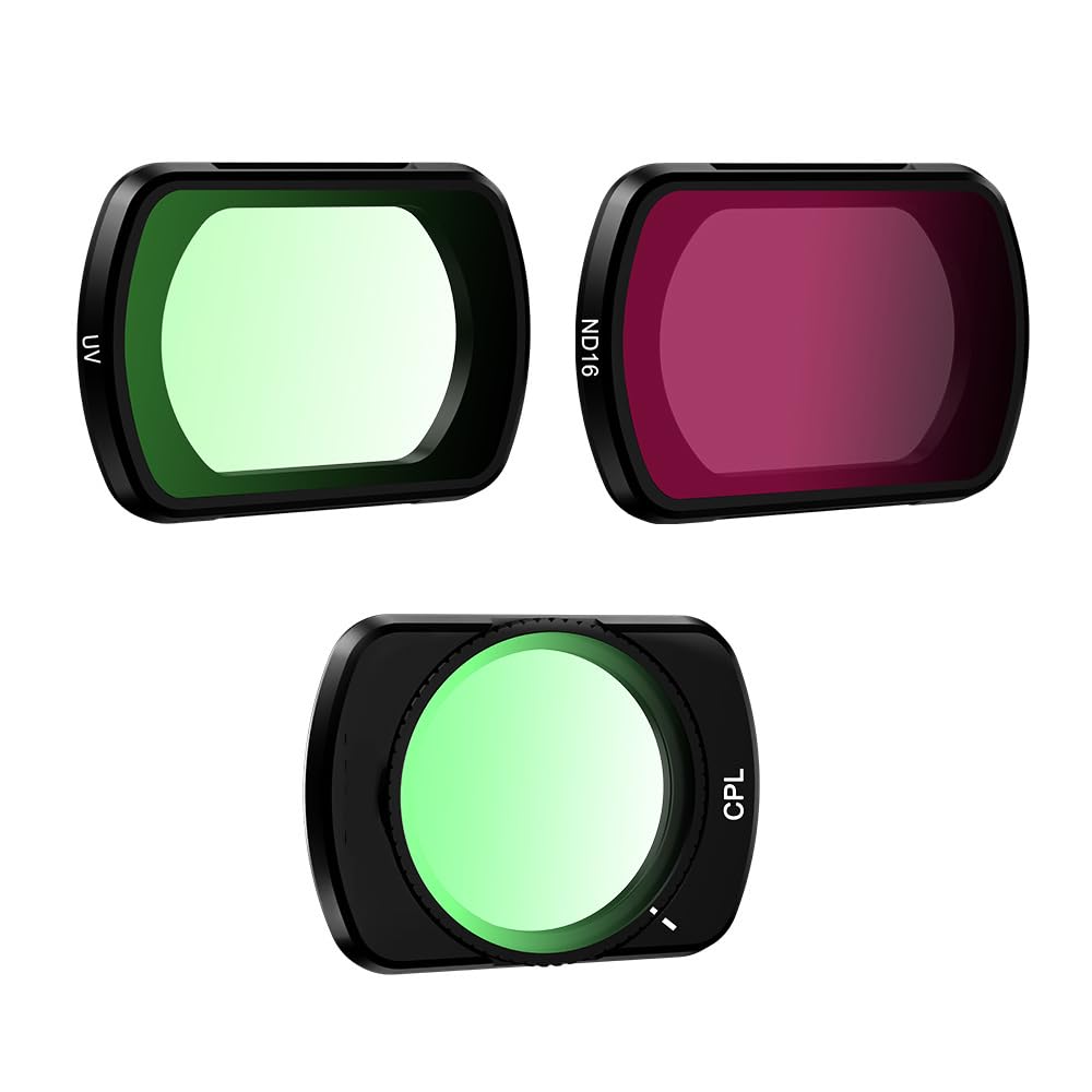 Osmo Pocket 3 Filter Set Lens Filter for DJI Pocket 3 Accessories Multi-Coated (UV+Adjustable CPL+ND16)
Osmo Pocket 3 Filter Set Lens Filter for DJI Pocket 3 Accessories Multi-Coated (UV+Adjustable CPL+ND16)