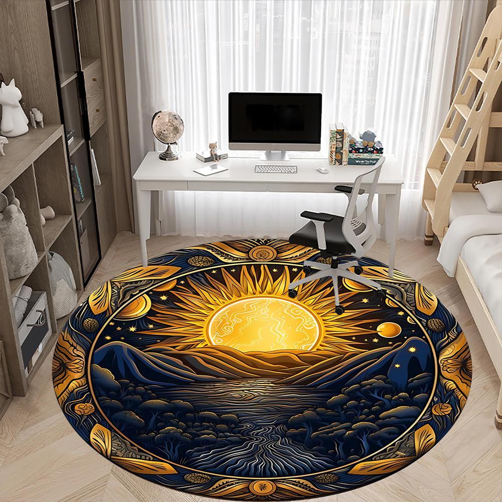 1PC Sunscape Office Round Rug, Non slip, Soft and Durable Office Rug for Interior Decoration, Perfect for Office 80cm
1PC Sunscape Office Round Rug, Non slip, Soft and Durable Office Rug for Interior Decoration, Perfect for Office 80cm