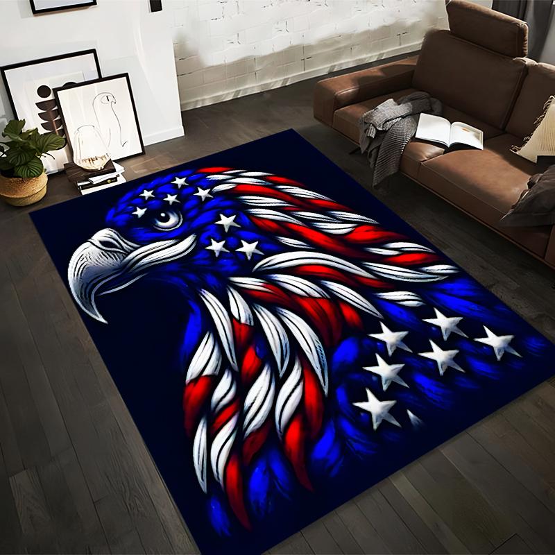 Patriotic USA Bald Eagle Carpet with Stars, Red White Blue Design Suitable for use as an anti-slip for living room bedroom sofas 40x60cm( 15x23in )
Patriotic USA Bald Eagle Carpet with Stars, Red White Blue Design Suitable for use as an anti-slip for living room bedroom sofas 40x60cm( 15x23in )