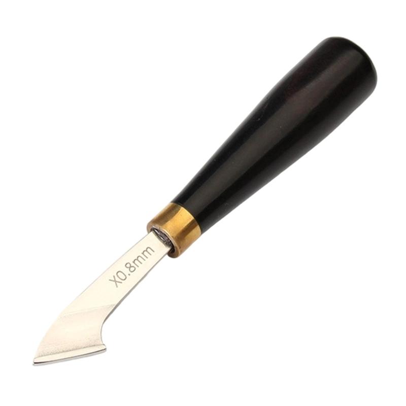 Carbon Steel Leather Stitching Groover Tool Wooden Handle Leather Craft Edging Creaser Tool For Belt Wallet Crafting 0.8MM
Carbon Steel Leather Stitching Groover Tool Wooden Handle Leather Craft Edging Creaser Tool For Belt Wallet Crafting 0.8MM