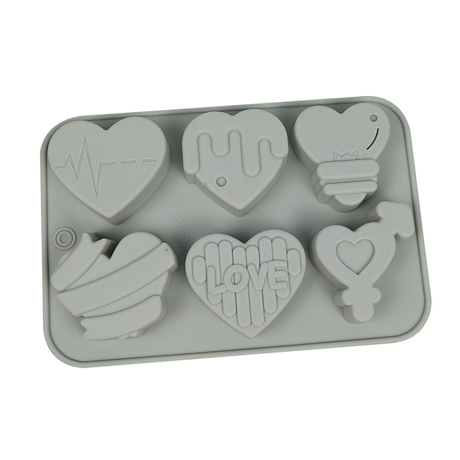 Новые виды силиконовых форм для мыла в форме сердца своими руками, формы для выпечки шоколада в виде ангела и любви, ароматическое мыло, свечи, поделки One Size