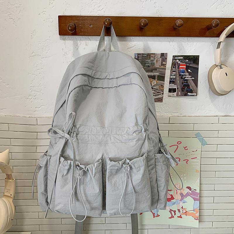 Summer spring outing female bow girl versatile Japanese high school student junior high school student high value fashion backpack серый
Summer spring outing female bow girl versatile Japanese high school student junior high school student high value fashion backpack серый