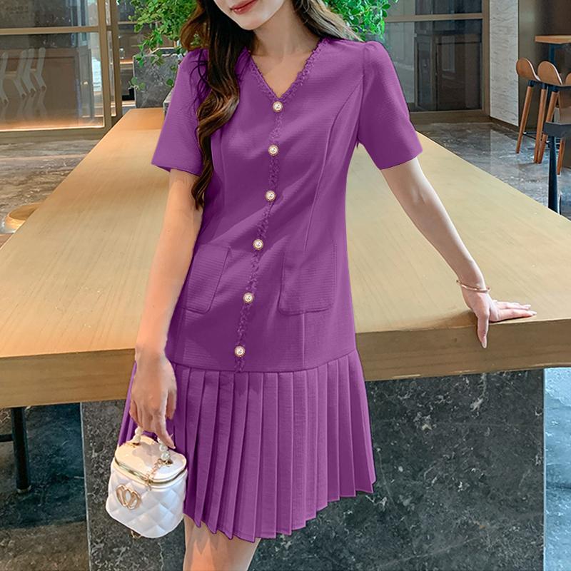 ZANZEA Женское летнее повседневное платье с V-образным вырезом, однотонное, с коротким рукавом 5XL фиолетовый
ZANZEA Женское летнее повседневное платье с V-образным вырезом, однотонное, с коротким рукавом 5XL фиолетовый