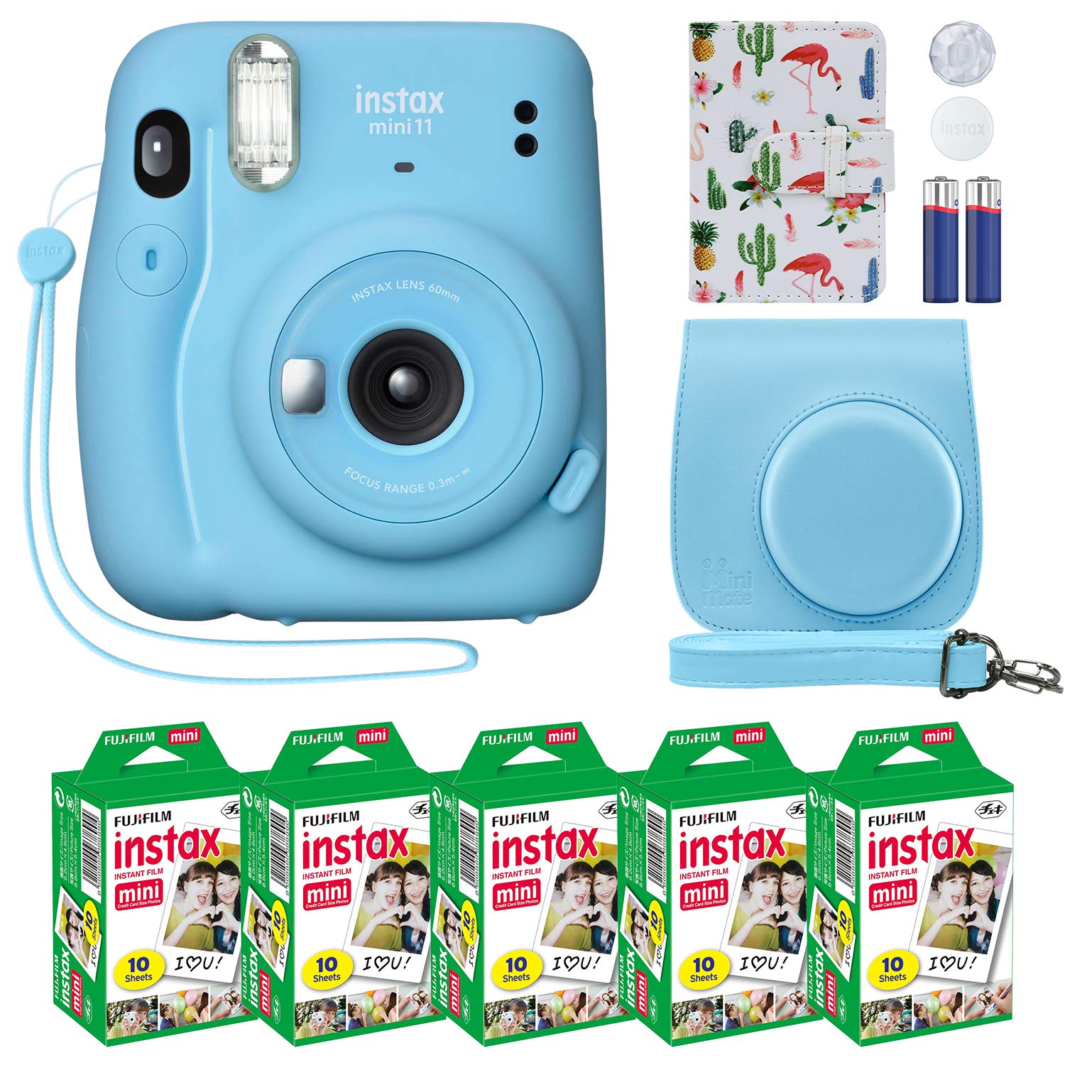 Fujifilm Instax Mini 11 Instant Camera Sky Blue + індивідуальний чохол Fujifilm Value Pack (50 штук) Дизайнерський фотоальбом Flamingo Instax для фотографій
Fujifilm Instax Mini 11 Instant Camera Sky Blue + індивідуальний чохол Fujifilm Value Pack (50 штук) Дизайнерський фотоальбом Flamingo Instax для фотографій