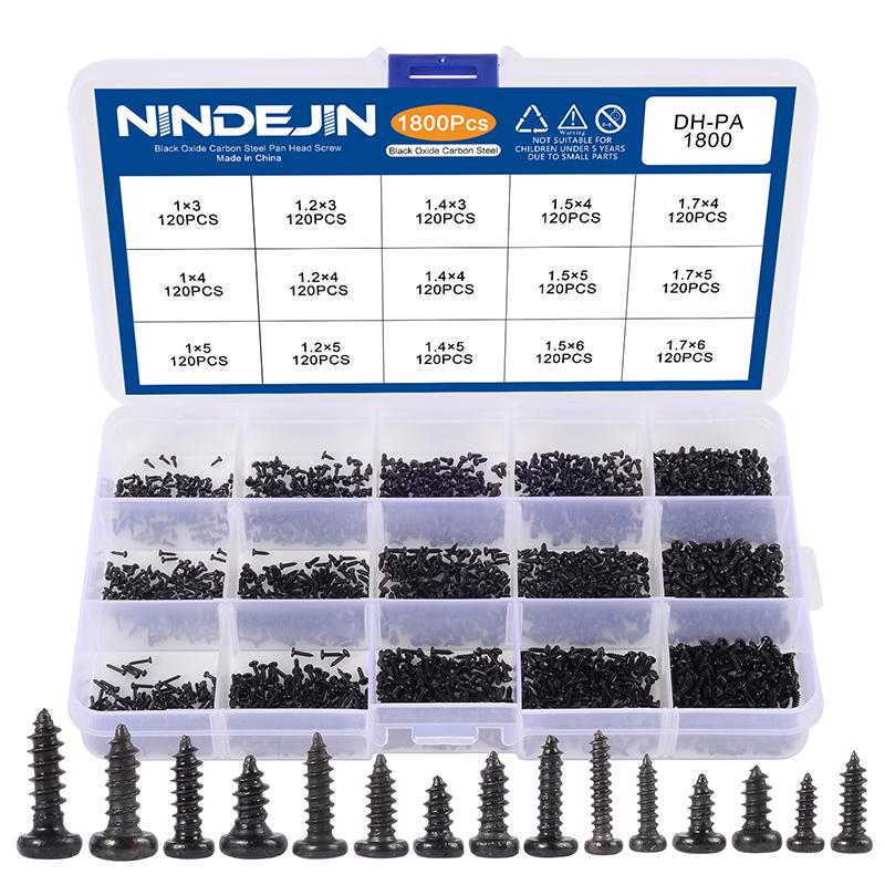 1800pcs/set Glasses Phone Screws Pan Round Head Tapping Screw Set M1 M1.2 M1.4 M1.5 M1.7 Phillips Electric Small Mini Screw Kit
1800pcs/set Glasses Phone Screws Pan Round Head Tapping Screw Set M1 M1.2 M1.4 M1.5 M1.7 Phillips Electric Small Mini Screw Kit