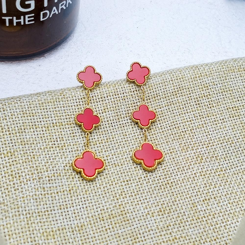 Модные роскошные серьги-четырехлистный клевер высокого класса красный
Модные роскошные серьги-четырехлистный клевер высокого класса красный