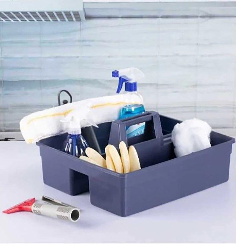 Gray Storage Box Three Compartments Thickened Tool Basket Home Hotel Cleaning Portable Sundry Hospital Plastic Guest Room
Gray Storage Box Three Compartments Thickened Tool Basket Home Hotel Cleaning Portable Sundry Hospital Plastic Guest Room