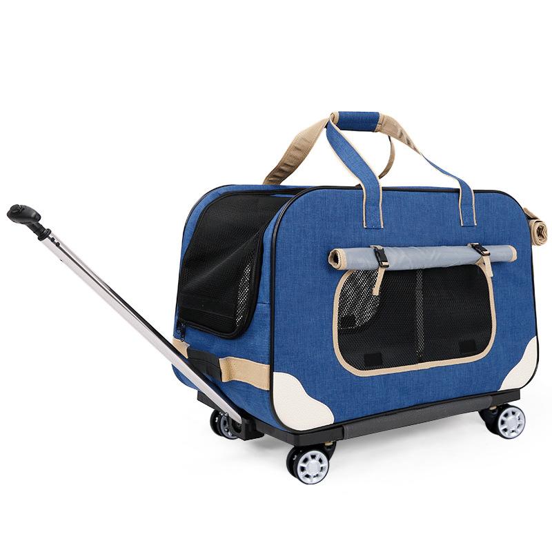 Silent Pet Trolley Detachable Windproof Cat Bag Breathable Cat Carriers Foldable Adjustable Conveyors and Travel Products within 17.5kg синий
Silent Pet Trolley Detachable Windproof Cat Bag Breathable Cat Carriers Foldable Adjustable Conveyors and Travel Products within 17.5kg синий