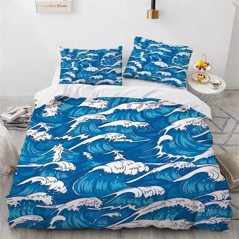 Wave Duvet Cover Collection Hoki Pattern ese Ukiyoe Quilt Cover Oriental Sketch Style Ocean Queen Twin Polyester Bedding Collection 135X200cm-2pcs
Wave Duvet Cover Collection Hoki Pattern ese Ukiyoe Quilt Cover Oriental Sketch Style Ocean Queen Twin Polyester Bedding Collection 135X200cm-2pcs