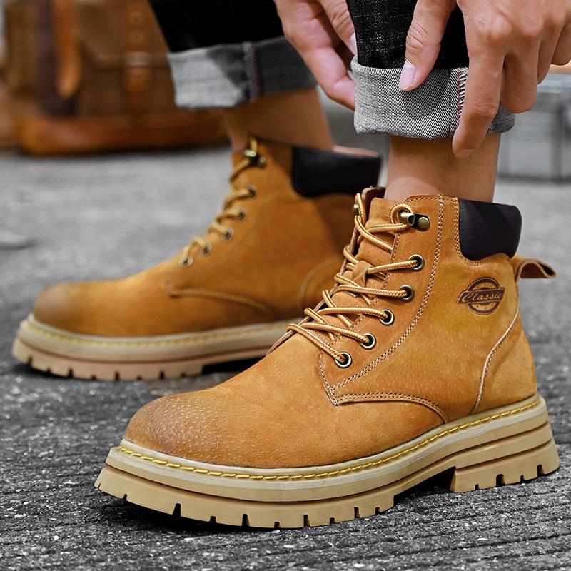 Hot-selling autumn and winter new fleece thickened couple outdoor leather men s and women s tooling Martin boots 44
Hot-selling autumn and winter new fleece thickened couple outdoor leather men s and women s tooling Martin boots 44