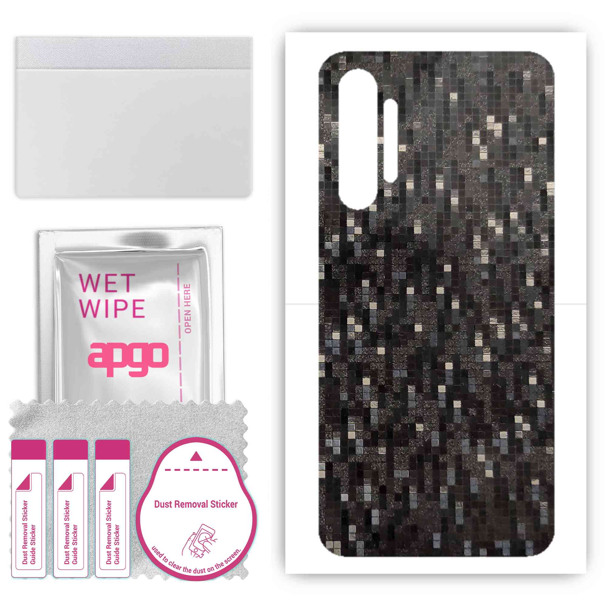 apgo Protective Skin Sticker for the back compatible with Realme X2, Wrap Film, Foil, Vinyl - Pattern Carbon Black Pixel
apgo Protective Skin Sticker for the back compatible with Realme X2, Wrap Film, Foil, Vinyl - Pattern Carbon Black Pixel