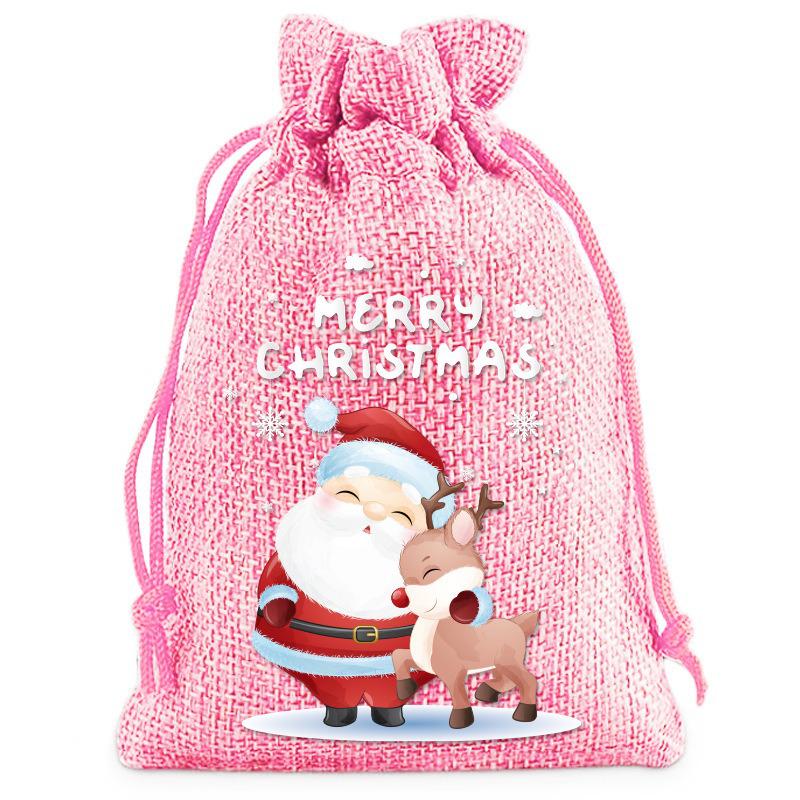 Children s Christmas Hessian Drawstring Candy Bag - Festive Gift Bag in Coarse Linen
Children s Christmas Hessian Drawstring Candy Bag - Festive Gift Bag in Coarse Linen