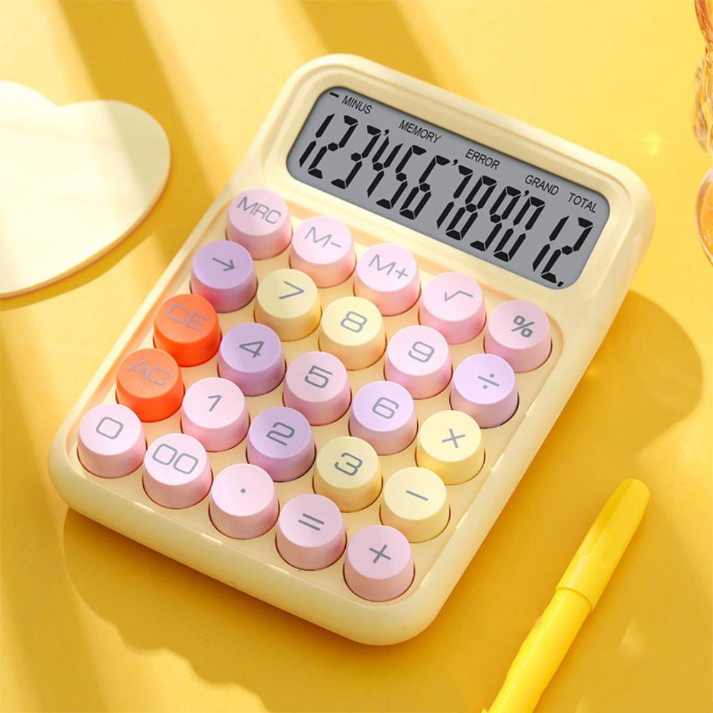 12-digit Candy Colour Mechanical Calculator Kawaii Mechanical Keyboard Calculator Do Office Work
12-digit Candy Colour Mechanical Calculator Kawaii Mechanical Keyboard Calculator Do Office Work