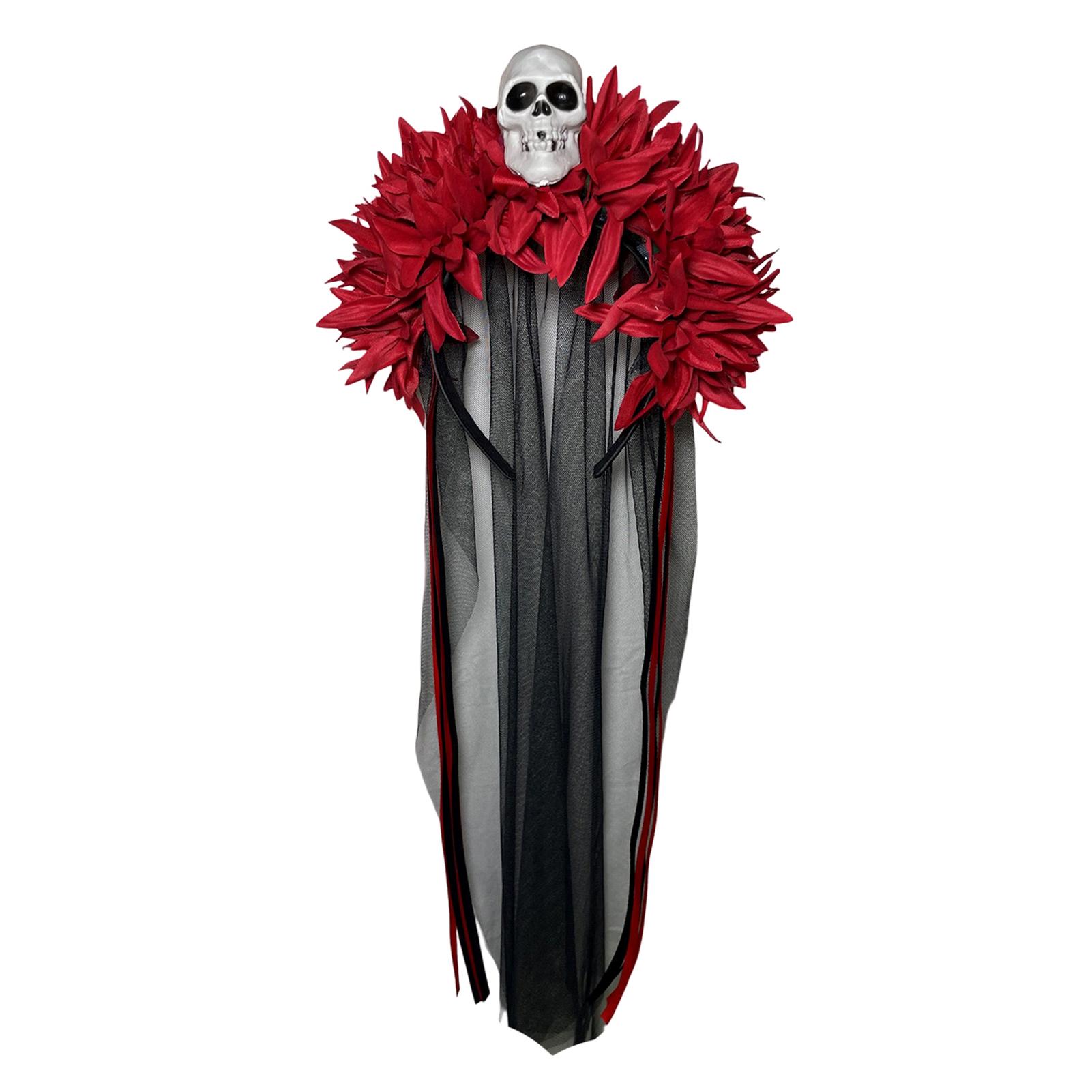 Halloween Skeleton Head Hairband Black Mesh Hair Hoop Chrysanthemum Gothic Hair Accessories For Women Halloween Costume Party червоний
Halloween Skeleton Head Hairband Black Mesh Hair Hoop Chrysanthemum Gothic Hair Accessories For Women Halloween Costume Party червоний