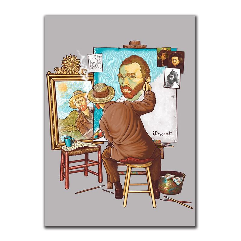 Ретро Ван Гог тройной автопортрет холст картины плакаты и принты настенные художественные картины для украшения гостиной Cuadros 21x30 No Frame
Ретро Ван Гог тройной автопортрет холст картины плакаты и принты настенные художественные картины для украшения гостиной Cuadros 21x30 No Frame