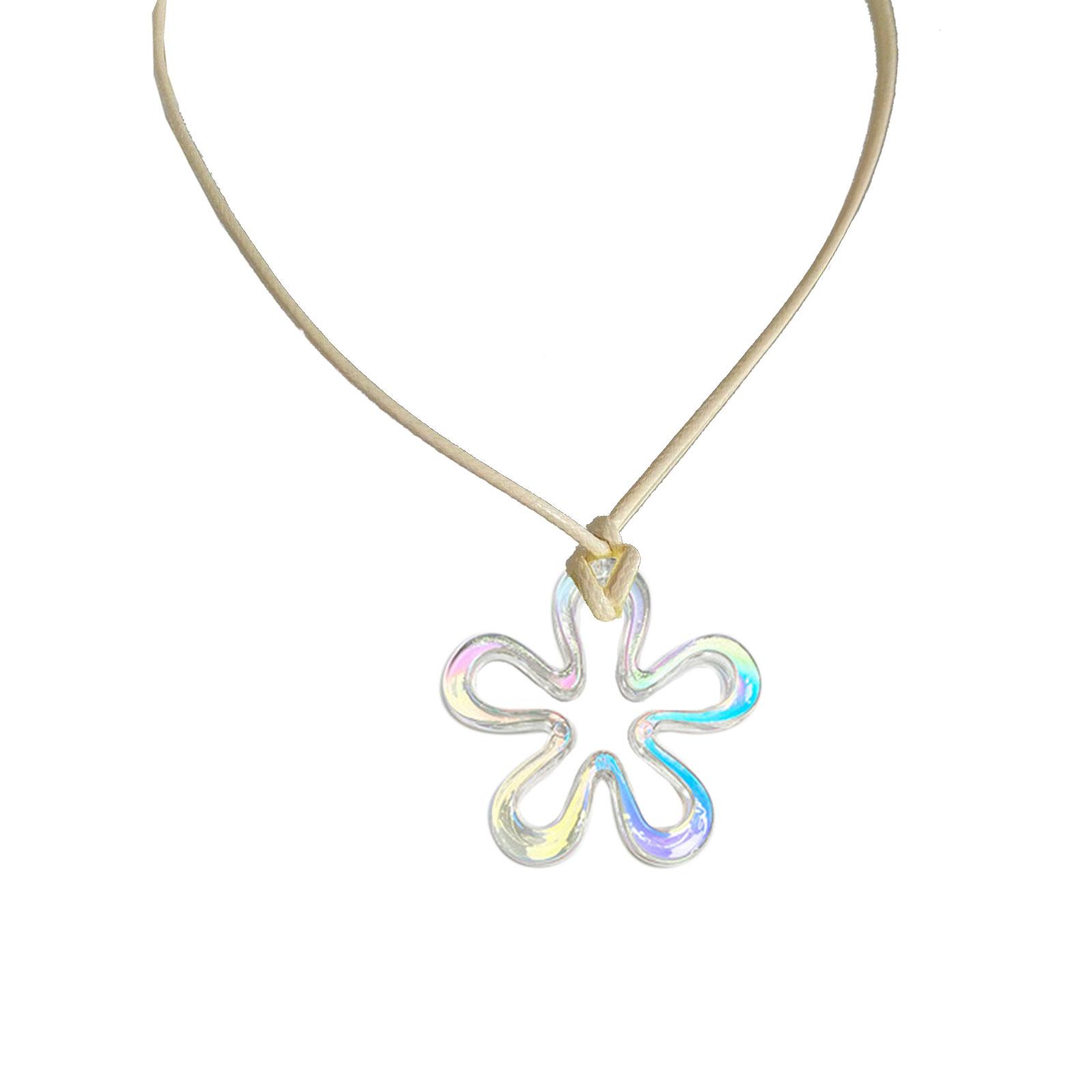 Fashion Acrylic Flower Pendant Necklace Sweet Cool Clavicle Chain Sweet Choker Necklace Jewelry Simple Cord Neck Chain 1
Fashion Acrylic Flower Pendant Necklace Sweet Cool Clavicle Chain Sweet Choker Necklace Jewelry Simple Cord Neck Chain 1