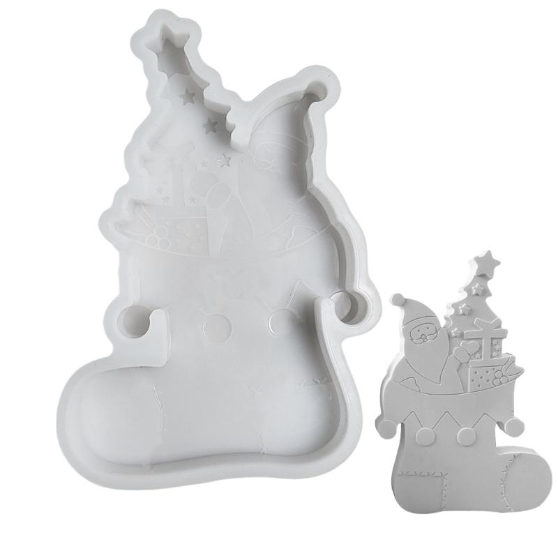 Christmas Stocking Silicone Mould Chocolate Fondant Silicone Mould with Christmas Tree Santa Pattern for Epoxy Resin 1
Christmas Stocking Silicone Mould Chocolate Fondant Silicone Mould with Christmas Tree Santa Pattern for Epoxy Resin 1