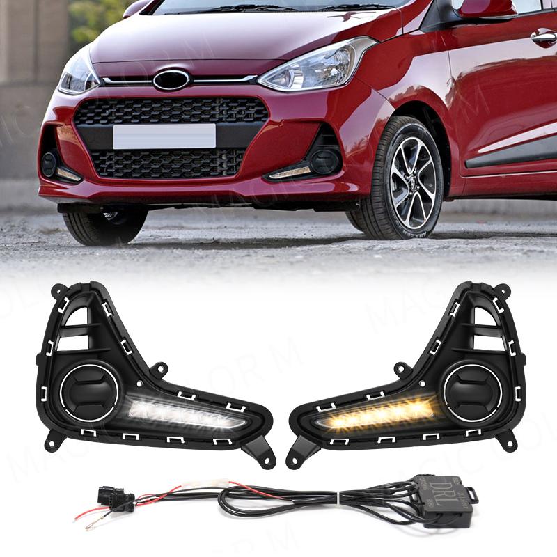 For Hyundai Grand I10 2017 2018 2019 DRL Daytime Running Light LED Fog Lamp Turn Signal Yellow White Waterproof
For Hyundai Grand I10 2017 2018 2019 DRL Daytime Running Light LED Fog Lamp Turn Signal Yellow White Waterproof