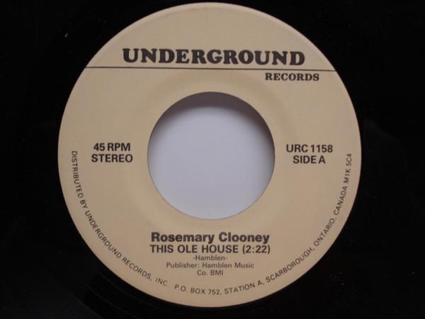 7inch Record ROSEMARY CLOONEY - This Ole House / Hey There URC1158 Underground Rec Canada Jazz Used
7inch Record ROSEMARY CLOONEY - This Ole House / Hey There URC1158 Underground Rec Canada Jazz Used