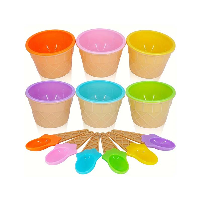 6 Sets Ice Cream Bowl and Spoon Plastic Reusable Ice Cream Bowl Cartoon Egg Cone Children Fruit Dessert Bowl Kitchen Accessories
6 Sets Ice Cream Bowl and Spoon Plastic Reusable Ice Cream Bowl Cartoon Egg Cone Children Fruit Dessert Bowl Kitchen Accessories