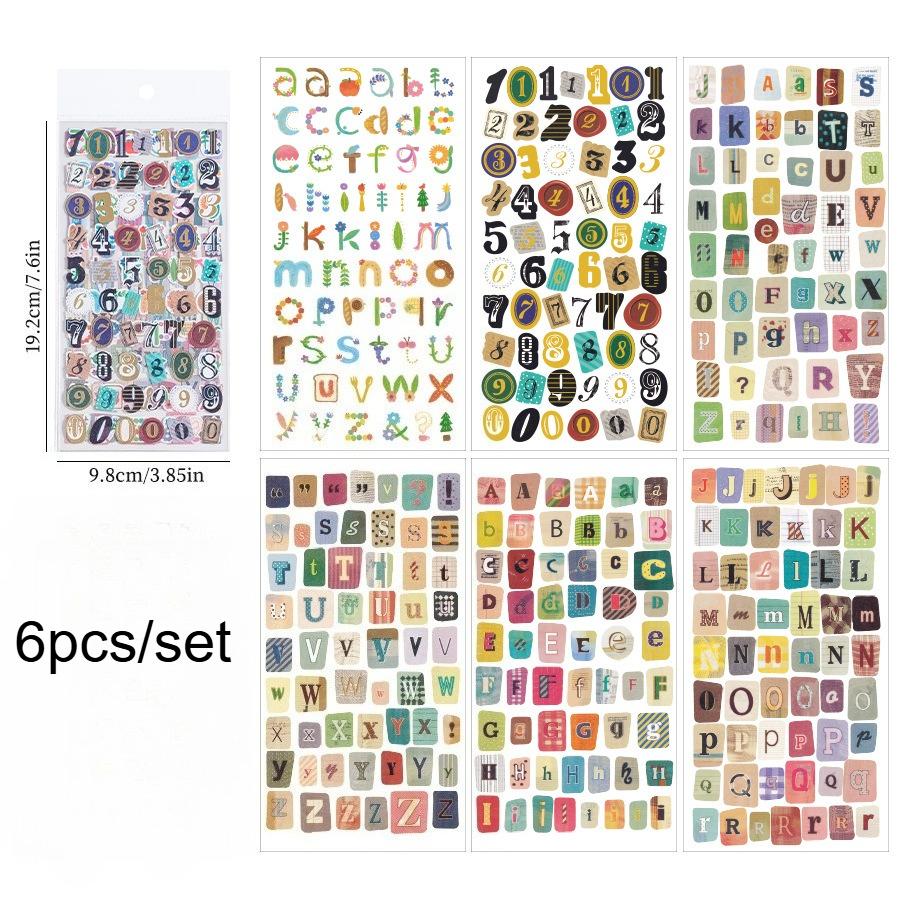 6 sheets Vintage Alphabet Stickers,Planners—Includes 6 Sheets of A-Z Uppercase and Lowercase Letters in Various Patterns & Sizes one size fits all
6 sheets Vintage Alphabet Stickers,Planners—Includes 6 Sheets of A-Z Uppercase and Lowercase Letters in Various Patterns & Sizes one size fits all