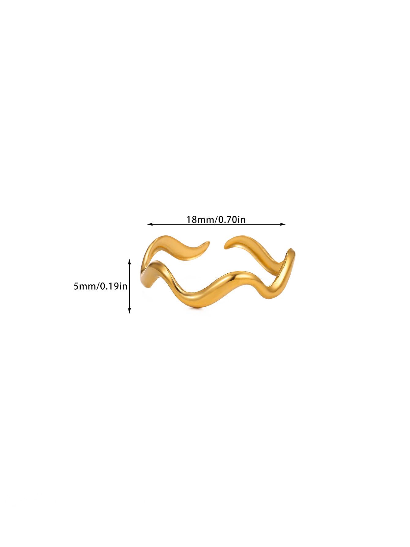 Vintage Geometric Wave Rings For Women Stainless Steel Gold Color Adjustable Ring Aesthetic Wedding Jewelry Gift resizable
Vintage Geometric Wave Rings For Women Stainless Steel Gold Color Adjustable Ring Aesthetic Wedding Jewelry Gift resizable