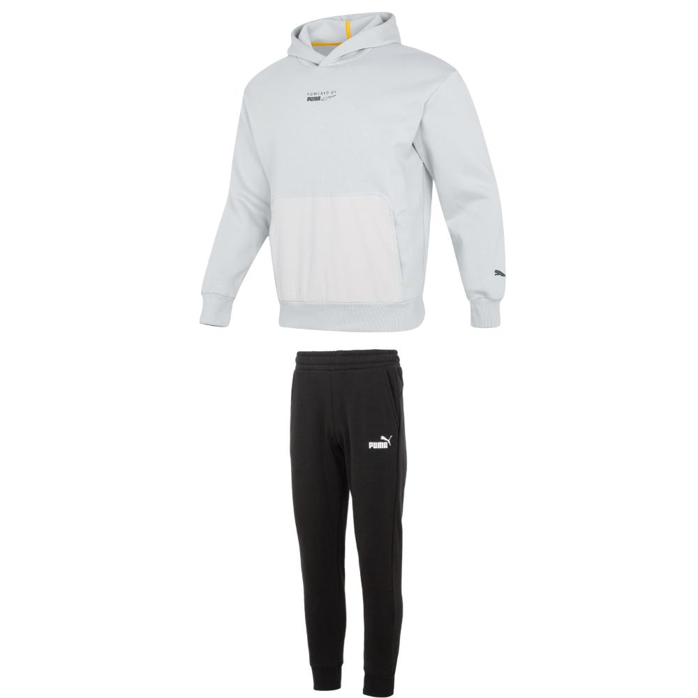 PUMA Warm Hooded Pullover Sweatshirt With Drawstring And Fleece Mid-Rise Long Pants Casual Sports Suit Men suit 534403+682724 S
PUMA Warm Hooded Pullover Sweatshirt With Drawstring And Fleece Mid-Rise Long Pants Casual Sports Suit Men suit 534403+682724 S