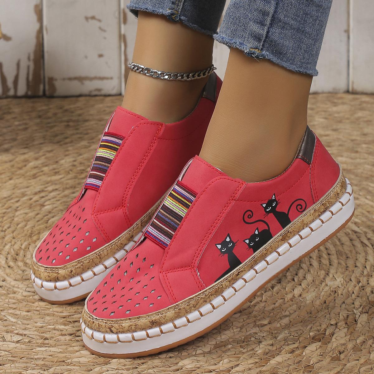 Великого розміру повсякденні балетки для пари чоловіків і жінок, еластичні, на одній педалі, на Хелловін, взуття з чорним котом 40 яскраво-червоного кольору
Великого розміру повсякденні балетки для пари чоловіків і жінок, еластичні, на одній педалі, на Хелловін, взуття з чорним котом 40 яскраво-червоного кольору