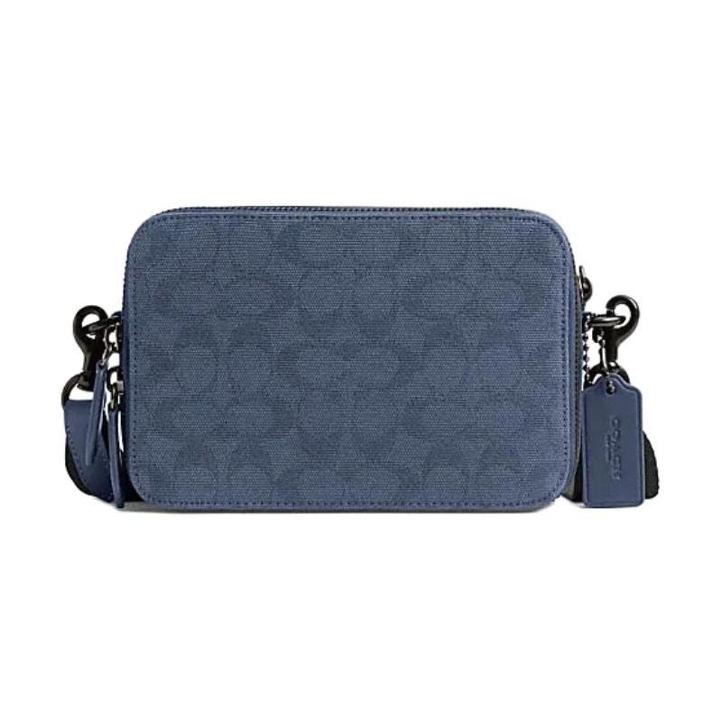 COACH Charter 19 Classic Presbyopia Double Zipper Closure Fabric and Cow Leather Shoulder Crossbody Bag Small Men s Washed Fabric Blue синій
COACH Charter 19 Classic Presbyopia Double Zipper Closure Fabric and Cow Leather Shoulder Crossbody Bag Small Men s Washed Fabric Blue синій