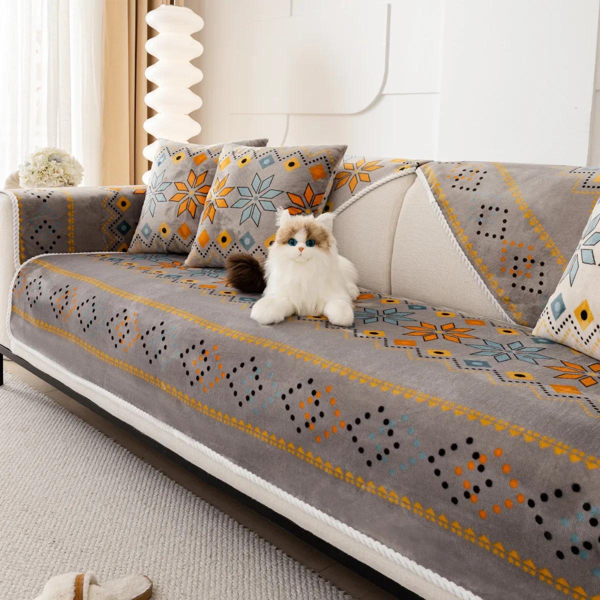 New Nordic Flannel Sofa Covers for Living Room Anti-Slip Dustproof Sofa Covers Universal Bohemian Sofas Funda Sofa Cushion 70x70cm 1pcs світло-сірий колір
New Nordic Flannel Sofa Covers for Living Room Anti-Slip Dustproof Sofa Covers Universal Bohemian Sofas Funda Sofa Cushion 70x70cm 1pcs світло-сірий колір