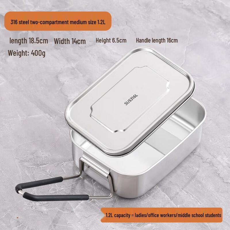 316 Stainless Steel Divided Lunch Box with Cutlery
316 Stainless Steel Divided Lunch Box with Cutlery