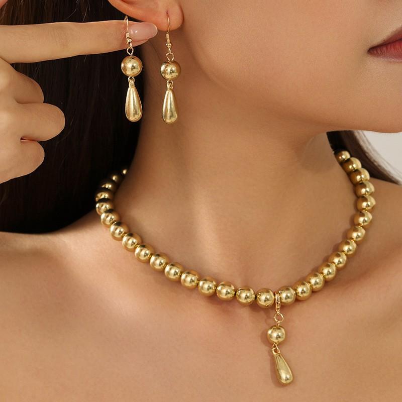 Exaggerated round bead necklace women s jewelry versatile beaded CCB metal texture water drop collar jewelry
Exaggerated round bead necklace women s jewelry versatile beaded CCB metal texture water drop collar jewelry