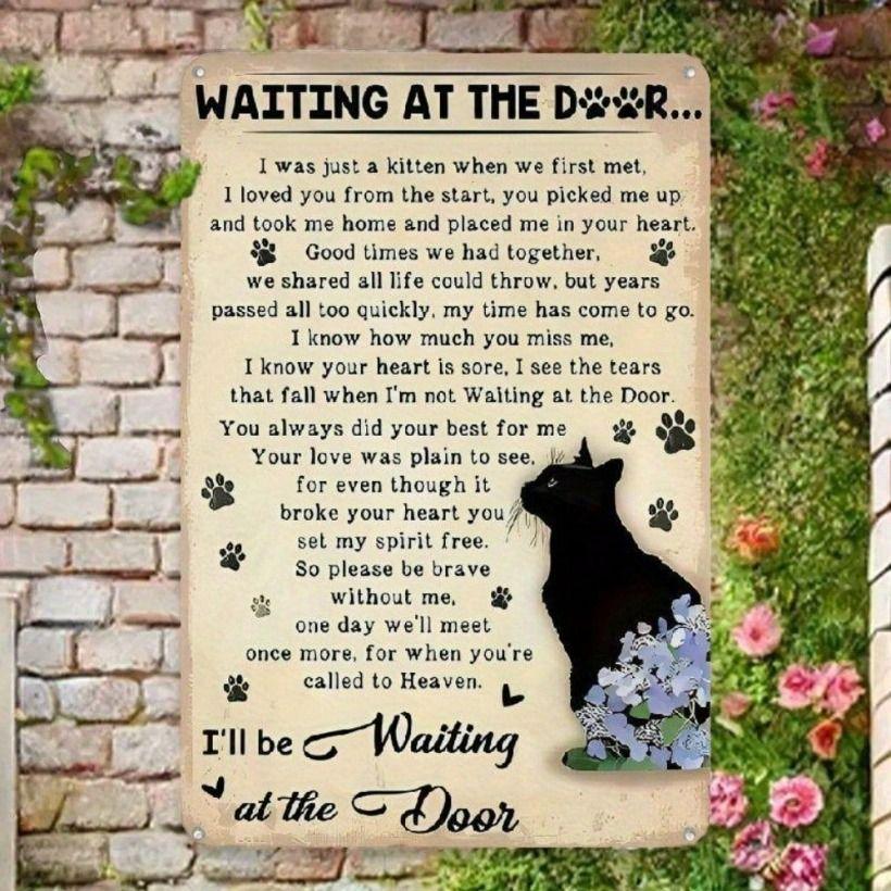 Metal Poster Wall Art Vintage Cat Waiting at the Door Pet Loss Gift
Metal Poster Wall Art Vintage Cat Waiting at the Door Pet Loss Gift
