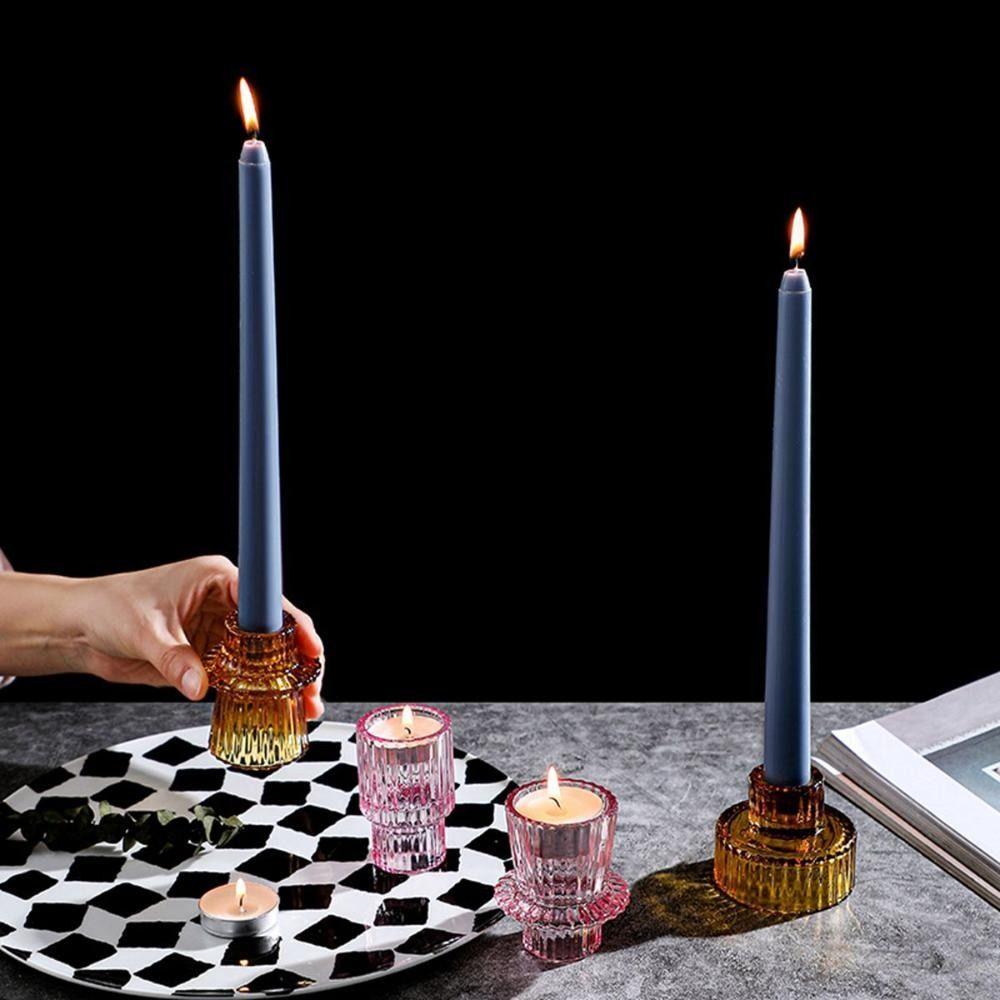 Clear European Candlestick Stand Vertical Pattern Glass Candle Holder Candlelight Display Transparent-style 3
Clear European Candlestick Stand Vertical Pattern Glass Candle Holder Candlelight Display Transparent-style 3