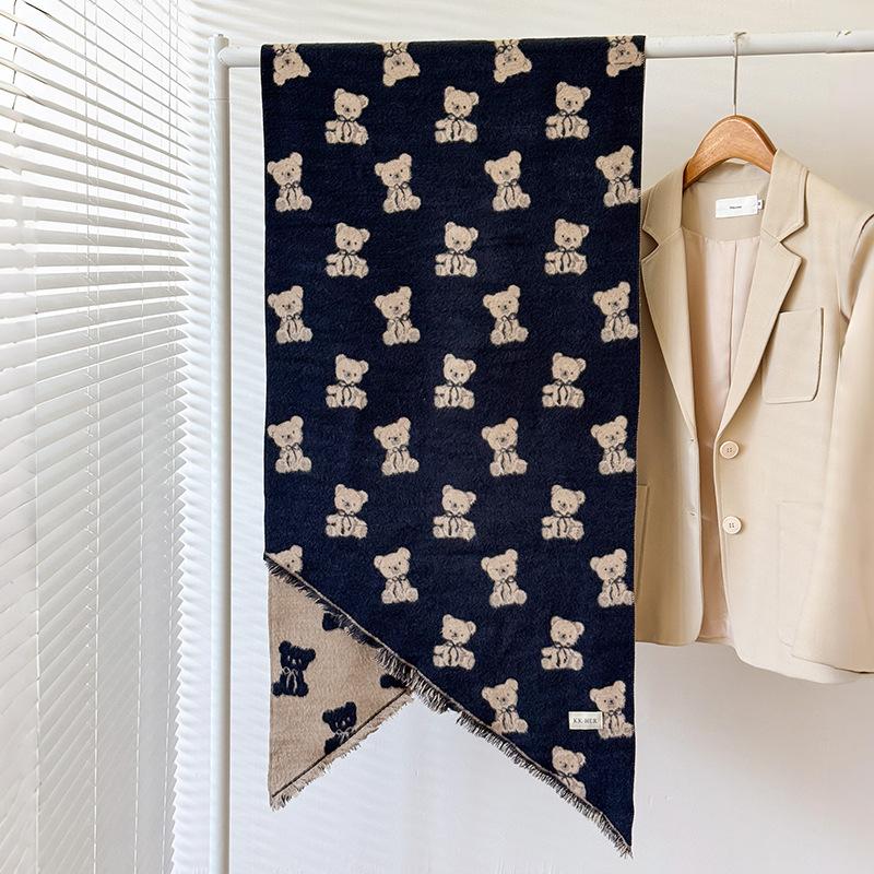 Luxury Women Soft Winter Cashmere Triangle Scarf Fashion Little Bear Warm Shawl And Wrap Bandana Pashmina Female Scarves One Size
Luxury Women Soft Winter Cashmere Triangle Scarf Fashion Little Bear Warm Shawl And Wrap Bandana Pashmina Female Scarves One Size