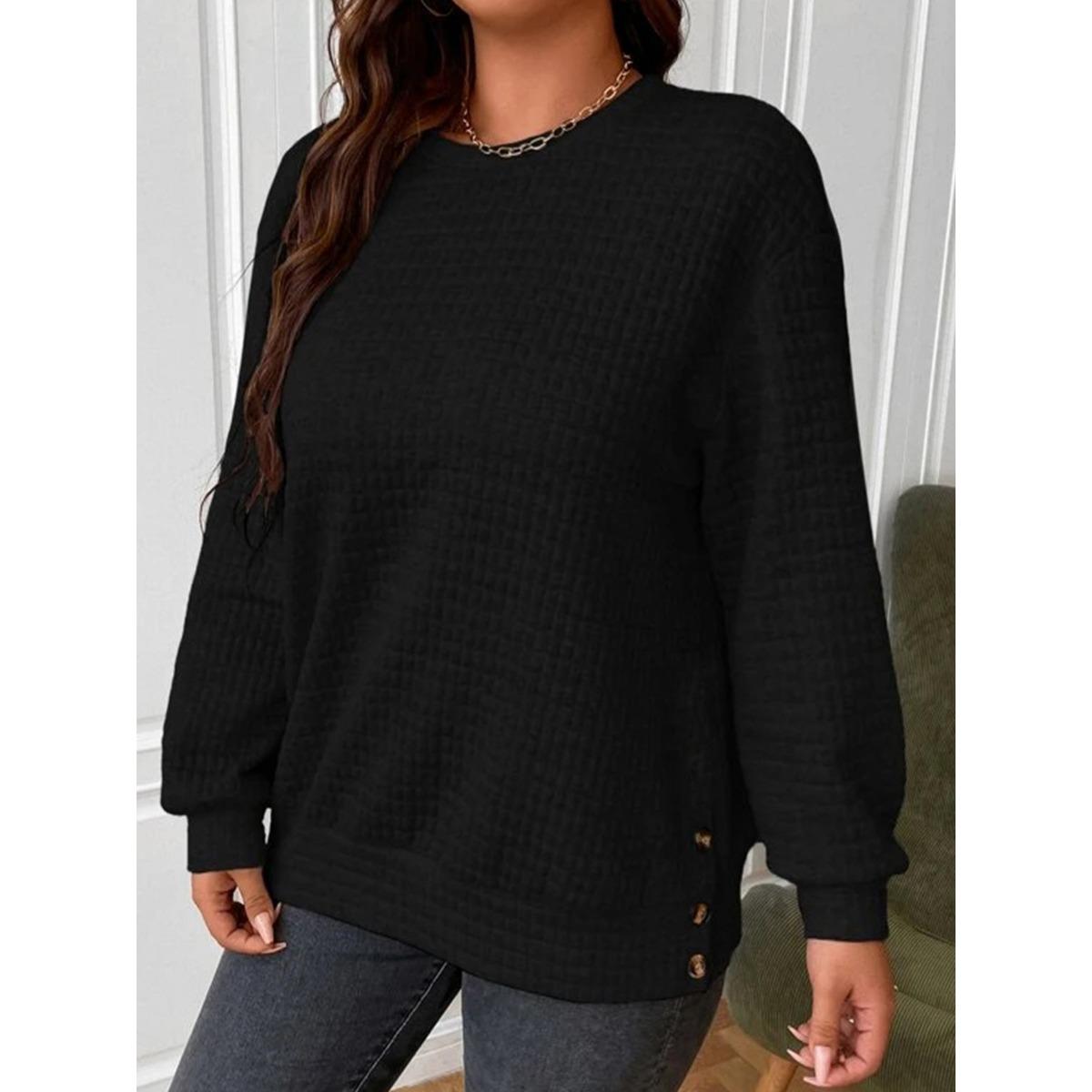 Fall Winter Women s Solid Color Loose Button Crew Neck Patchwork Long Sleeve Sweatshirt XXL чорний
Fall Winter Women s Solid Color Loose Button Crew Neck Patchwork Long Sleeve Sweatshirt XXL чорний