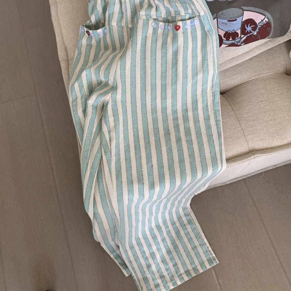High Waist Wide Leg Pants Chic Straight Leg Pants Fashion Casual Stripe Long Pants Women XL синій
High Waist Wide Leg Pants Chic Straight Leg Pants Fashion Casual Stripe Long Pants Women XL синій