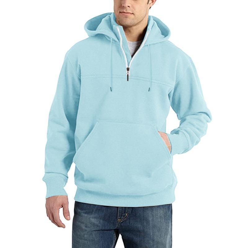 Men s Black Half Zip Hoodie Contrast White Zipper Kangaroo Pocket Pullover L синій
Men s Black Half Zip Hoodie Contrast White Zipper Kangaroo Pocket Pullover L синій