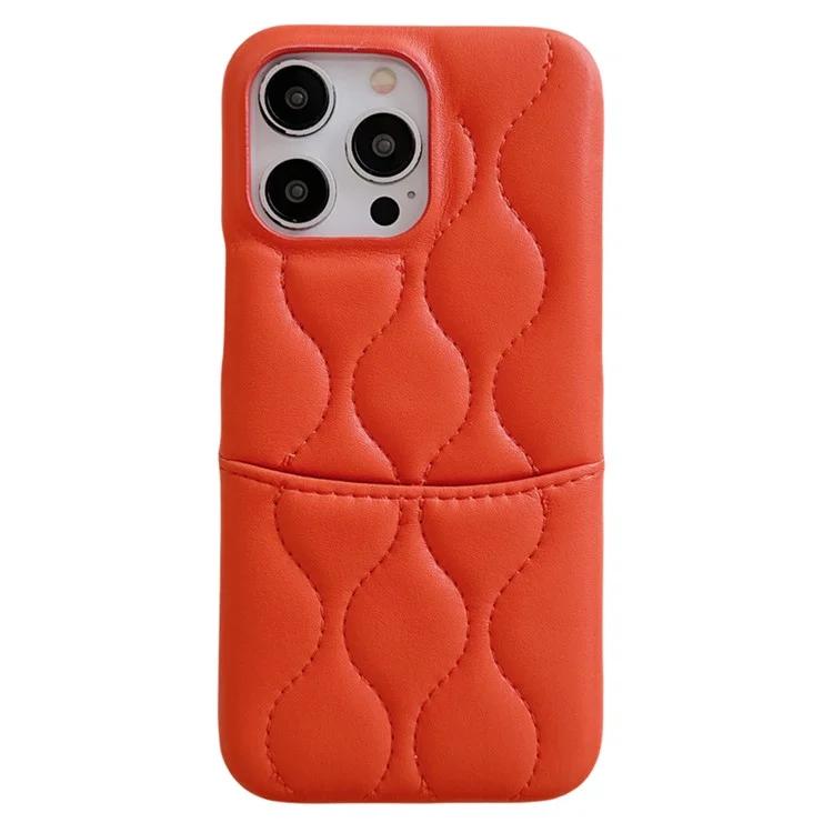 For iPhone 15 Pro Phone Case Card Slot PU Leather Coated TPU Back Cover - Orange
For iPhone 15 Pro Phone Case Card Slot PU Leather Coated TPU Back Cover - Orange