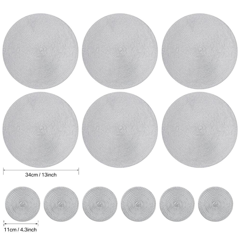 13inch/15inch Woven Round 6 Pieces Cotton Braided Placemats Heat Resistant Dinner Table Mats Washable for Home Party Wedding Set of 6
13inch/15inch Woven Round 6 Pieces Cotton Braided Placemats Heat Resistant Dinner Table Mats Washable for Home Party Wedding Set of 6