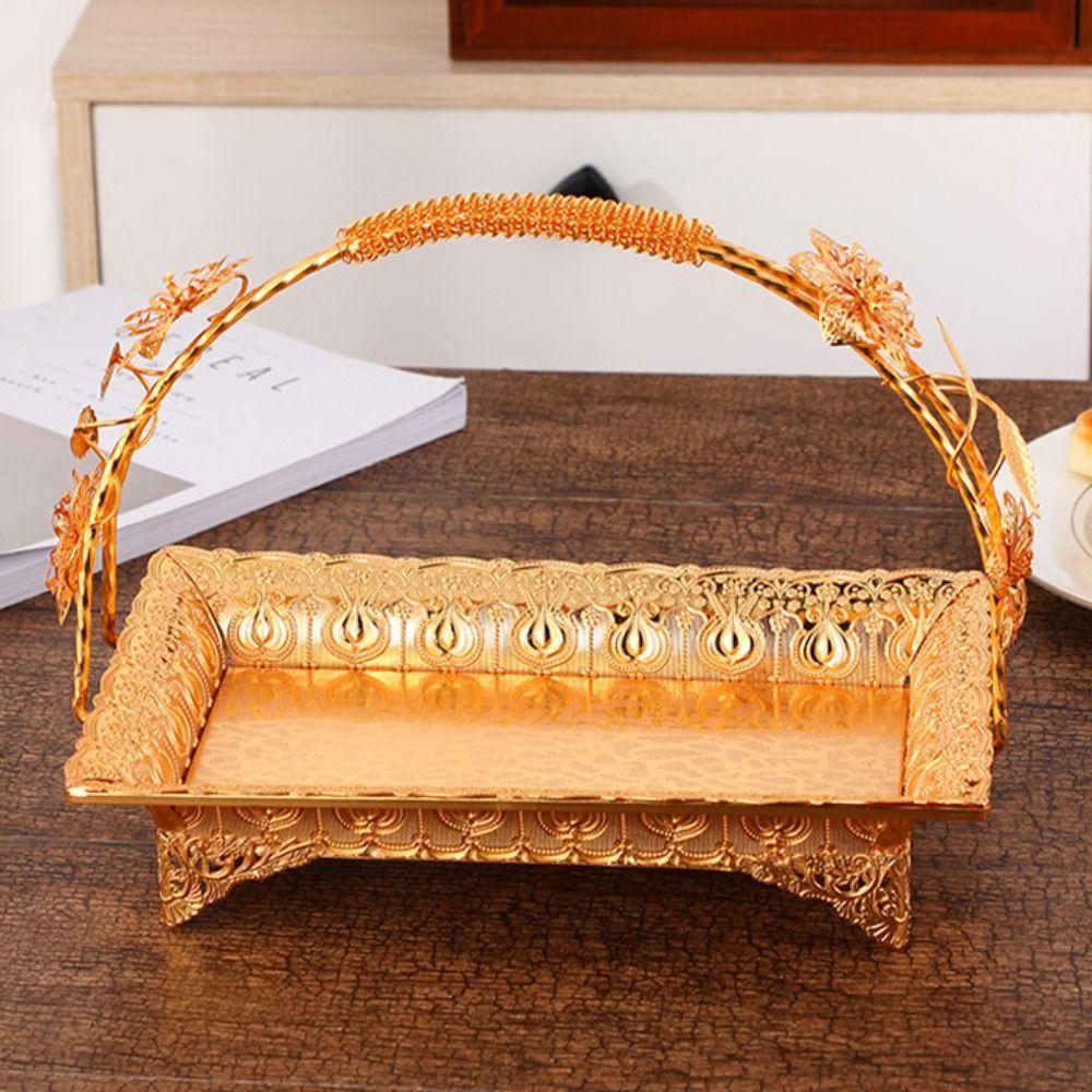 Exquisite Pastry Tray Creative Storage Plate Desktop Ornament Handheld Fruit Basket Food Display золотий
Exquisite Pastry Tray Creative Storage Plate Desktop Ornament Handheld Fruit Basket Food Display золотий