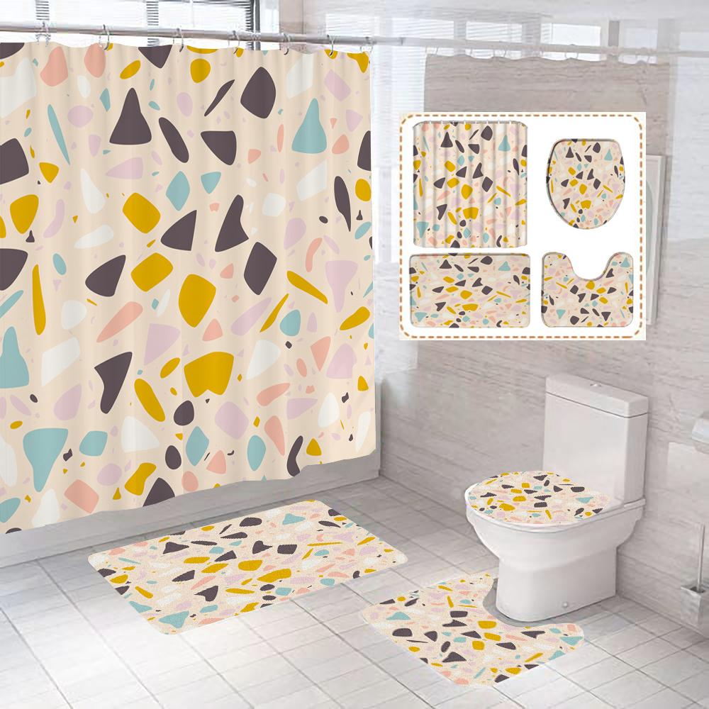 Small Fresh Mosaic Marble Printed Bathroom Curtain Shower Curtains With Hooks Non-Slip Carpet Toilet Lid Cover Bath Mats Rugs W60H190(CM)-1 Pcs
Small Fresh Mosaic Marble Printed Bathroom Curtain Shower Curtains With Hooks Non-Slip Carpet Toilet Lid Cover Bath Mats Rugs W60H190(CM)-1 Pcs