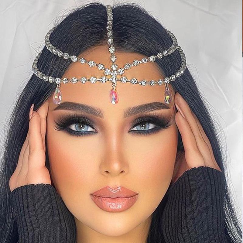 Baroque Rhinestone Tassel Tiara: Retro Teardrop Head Chain with Full Diamond Design - European & American Style серебряный
Baroque Rhinestone Tassel Tiara: Retro Teardrop Head Chain with Full Diamond Design - European & American Style серебряный