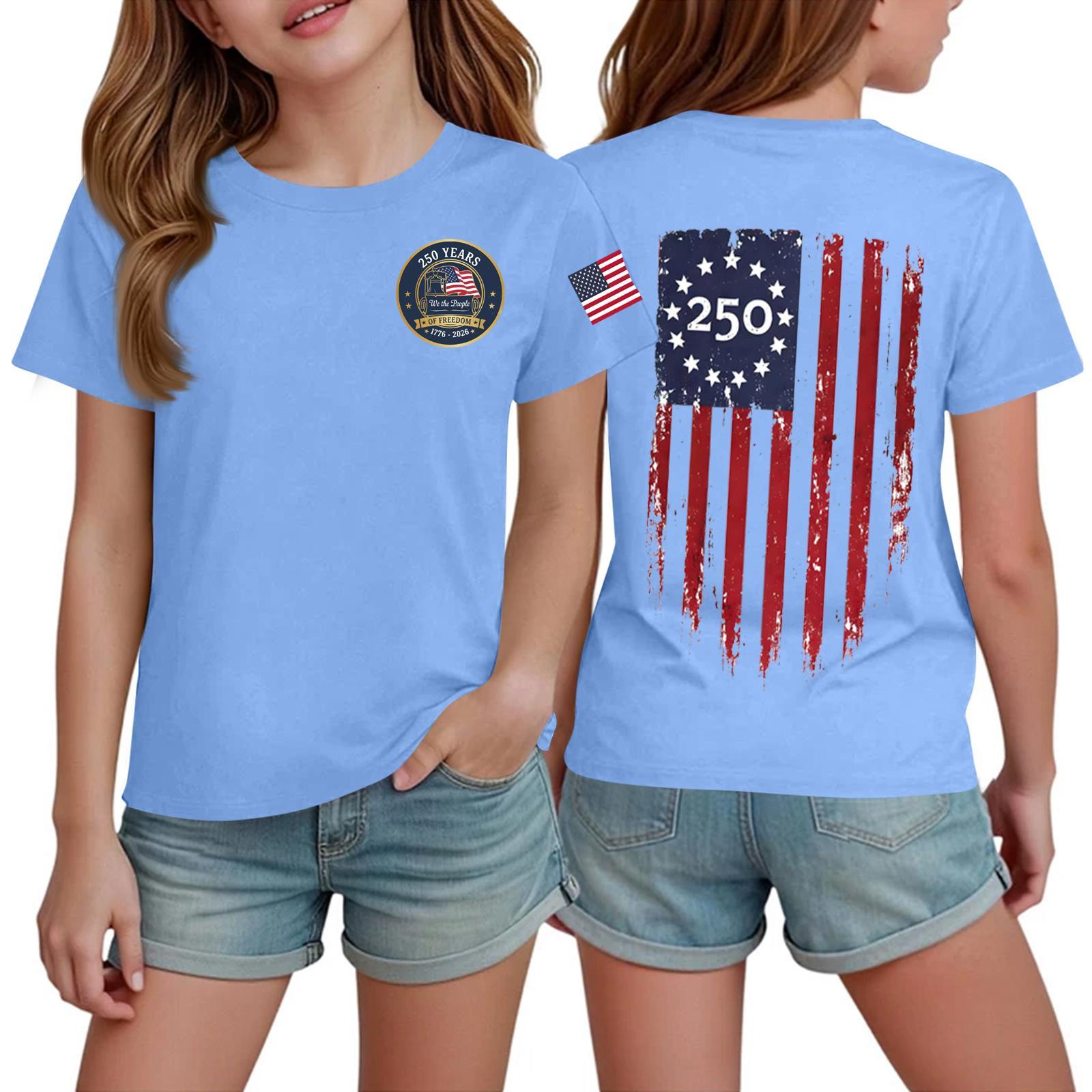 Kids Short Sleeve Crew Neck T-Shirt Casual Top Boys Girls Summer Tee Lightweight Soft Fabric Comfortable Fit USA Inspired Print 110
Kids Short Sleeve Crew Neck T-Shirt Casual Top Boys Girls Summer Tee Lightweight Soft Fabric Comfortable Fit USA Inspired Print 110