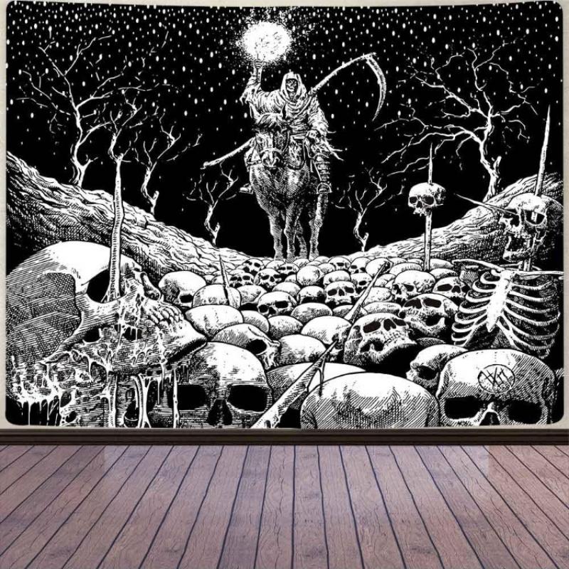 Skull Tapestry Skeleton Death Wall Hanging Tapestries for Men Bedroom Fantasy Cool Tapestry Flannel Fabric background Wall 74x94cm(29x37in)
Skull Tapestry Skeleton Death Wall Hanging Tapestries for Men Bedroom Fantasy Cool Tapestry Flannel Fabric background Wall 74x94cm(29x37in)