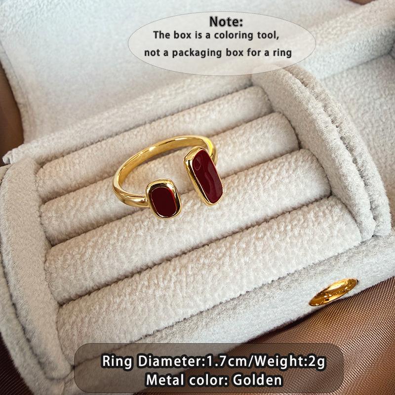 Wine red Enamel Geometric Square Metal Open Rings For Women 2026 New Year Fashion Jewelry Party Girl s Gothic Finger Accessories resizable&Gold-color вина червоного кольору
Wine red Enamel Geometric Square Metal Open Rings For Women 2026 New Year Fashion Jewelry Party Girl s Gothic Finger Accessories resizable&Gold-color вина червоного кольору