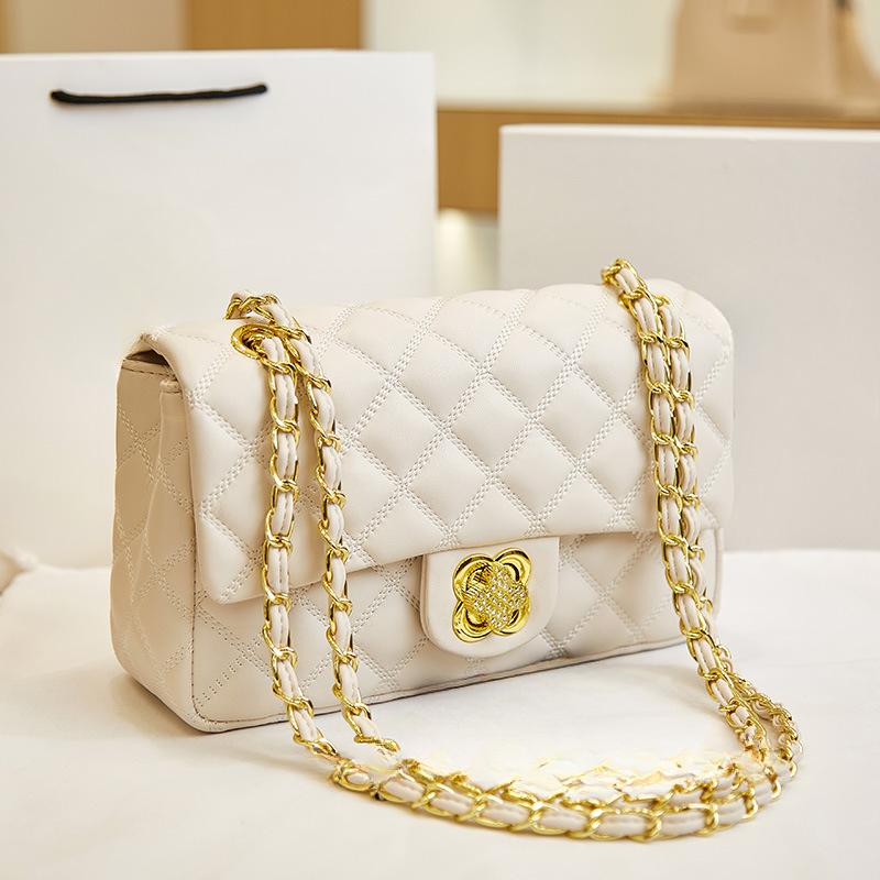 Модная сумка на одно плечо подмышку для женщин в корейском стиле, универсальная сумка-цепочка с ромбами, новый стиль, летняя сумка кроссбоди, маленькая квадратная сумка, простая